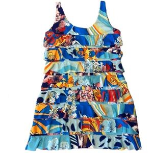 ISLE Apparel Women’s Colorful Floral Sleeveless Dress Size Medium